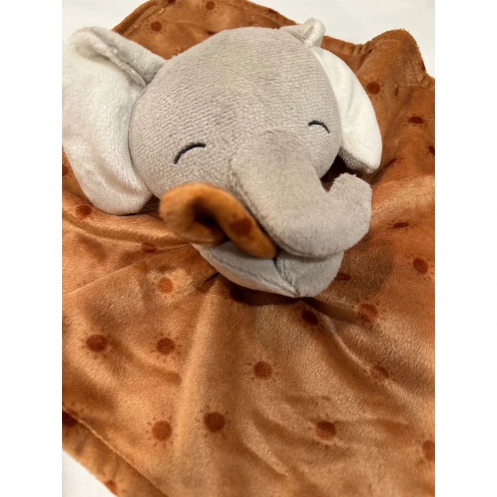 Modern Moments by Gerber Elephant Security Blanket Brown Sunburst Lovey 12x12